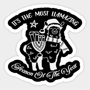 It's The Most Llamazing Season Of The Year - Llama Christmas Sticker